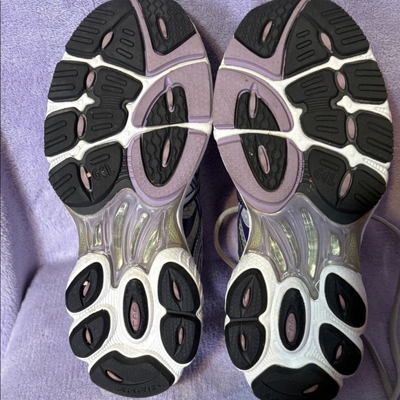 ASICS Gel Nimbus Metallic Silver and Deep Purple Sneakers - Picture 5 of 10